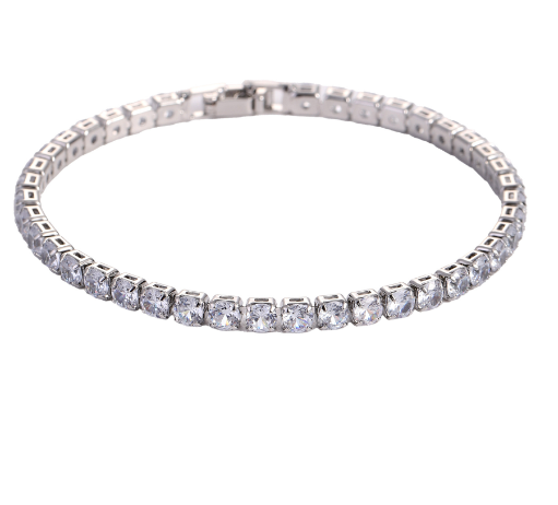 Hip Hop Micro Zircon Tennis Bracelet Set with sparkling zircon stones