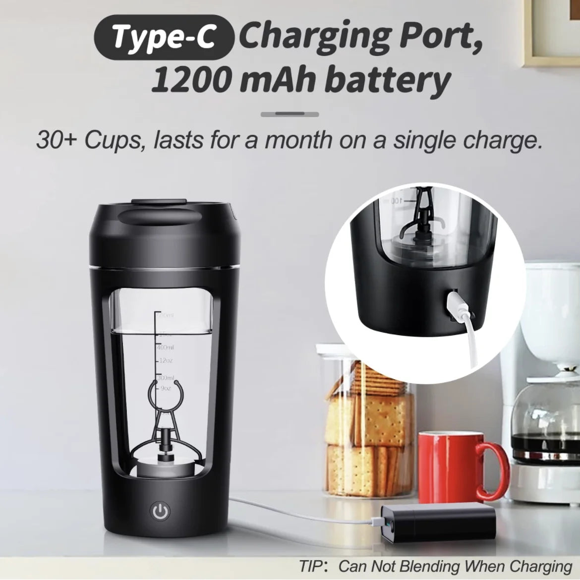 Electric Protein Shaker Bottle for mixing protein shakes and supplements