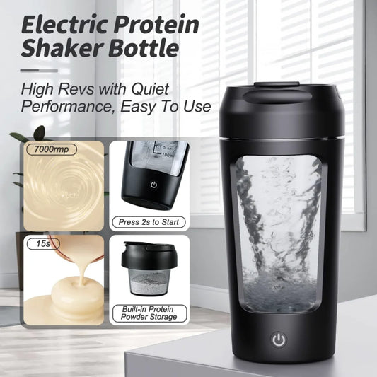 Electric Protein Shaker Bottle for mixing protein shakes and supplements