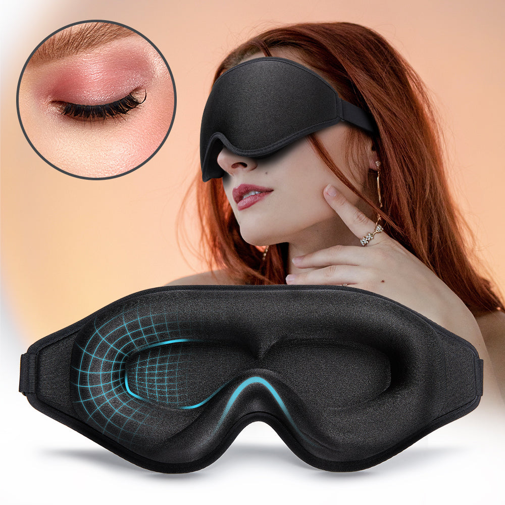 3D Memory Foam Sleep Mask with effective light-blocking design